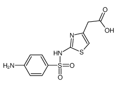 2-[[(4-氨基苯基)磺酰基]氨基]-4-噻唑乙酸结构式