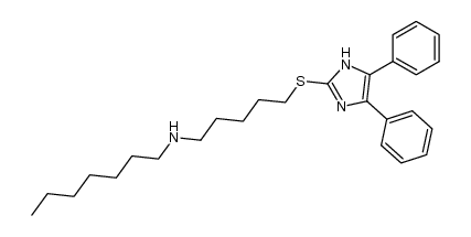 N-[5-(4,5-diphenyl-1H-imidazol-2-ylthio)pentyl]-1-heptanamine结构式