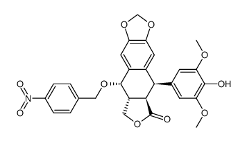 4'-O-demethyl-4β-(4''-nitrobenzyl)podophyllotoxin结构式