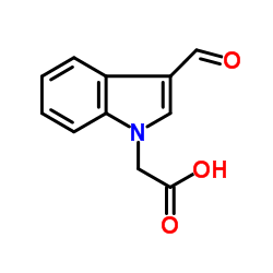N-乙酸-3-吲哚甲醛结构式