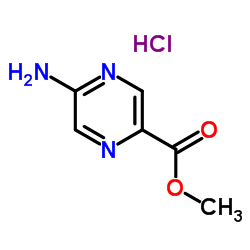 5-氨基吡嗪-2-甲酸甲酯结构式
