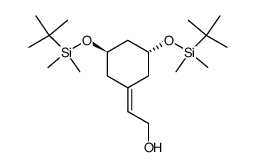 [2-[(3R,5R-3,5-双[叔丁基二甲基硅氧基]环己烯]乙醇结构式