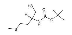 tert-butyl (S)-(1-mercapto-4-(methylthio)butan-2-yl)carbamate结构式