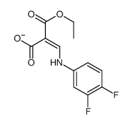 3-(3,4-difluoroanilino)-2-ethoxycarbonylprop-2-enoate结构式