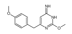 2-methoxy-6-[(4-methoxyphenyl)methyl]pyrimidin-4-amine Structure