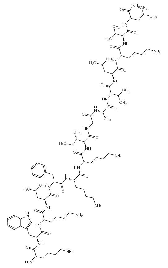 Cecropin A (1-7)-Melittin A (2-9) amide trifluoroacetate salt structure