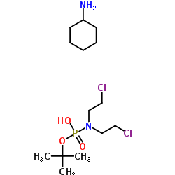 Phosphoramidic acid, bis (2-chloroethyl)-, mono-tert-butyl ester, compd with cyclohexylamine (1:1) Structure