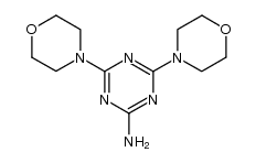 4,6-di-morpholin-4-yl-[1,3,5]triazin-2-ylamine结构式