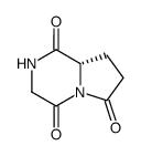 Pyrrolo[1,2-a]pyrazine-1,4,6(7H)-trione, tetrahydro-, (8aS)- (9CI) Structure