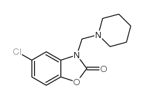 3-piperidinomethyl-5-chlorobenzoxazolin-2-one结构式