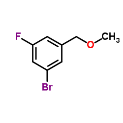 1-Bromo-3-fluoro-5-(methoxymethyl)benzene结构式