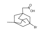 3-Brom-5,7-dimethyl-adamantan-essigsaeure-(1) Structure