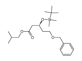 isobutyl (3S)-5-benzyloxy-3-(tert-butyldimethylsilyl)oxypentanoate Structure