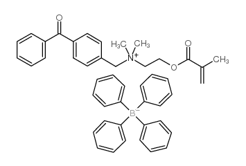 n-(4-[benzoyl]benzyl)-n,n-dimethyl-n-(2-[methacryloyl]ethyl) ammonium tetraphenylborate结构式