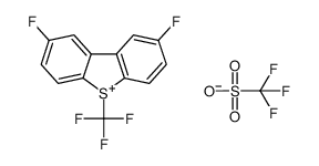 2,8-Difluoro-5-(trifluoromethyl)-5H-dibenzo[b,d]thiophen-5-ium Trifluoromethanesulfonate Structure