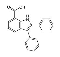 2,3-Diphenyl-1H-indole-7-carboxylic acid结构式