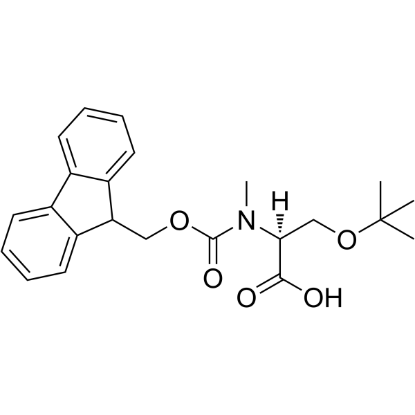 N-Fmoc-N-甲基-O-叔丁基-L-丝氨酸结构式