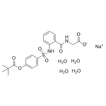 Sivelestat sodium tetrahydrate结构式