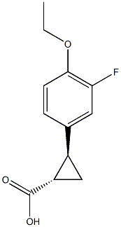 (1S,2S)-rel-2-(4-乙氧基-3-氟苯基)环丙烷-1-羧酸结构式