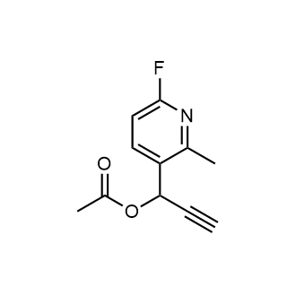 1-(6-Fluoro-2-methylpyridin-3-yl)prop-2-yn-1-yl acetate Structure