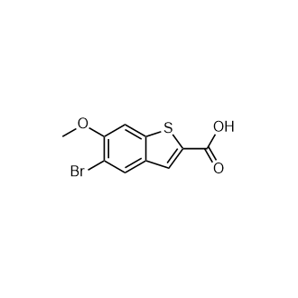 5-溴-6-甲氧基苯并[b]噻吩-2-羧酸结构式