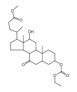 methyl 4-(3-ethoxycarbonyloxy-12-hydroxy-10,13-dimethyl-7-oxo-1,2,3,4,5,6,8,9,11,12,14,15,16,17-tetradecahydrocyclopenta[a]phenanthren-17-yl)pentanoate结构式
