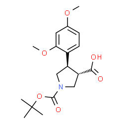 反式-1-(叔丁氧羰基)-4-(2,4-二甲氧基苯基)吡咯烷-3-羧酸图片