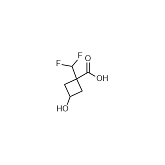 1-(二氟甲基)-3-羟基环丁烷甲酸结构式