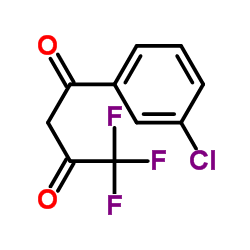 1-(3-氯苯基)-4,4,4-三氟-1,3-丁二酮结构式