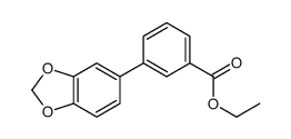 3-苯并[1,3]二氧代-5-基-苯甲酸乙酯结构式