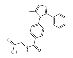 2-[[4-(2-methyl-5-phenylpyrrol-1-yl)benzoyl]amino]acetic acid结构式