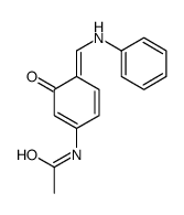 N-[4-(anilinomethylidene)-3-oxocyclohexa-1,5-dien-1-yl]acetamide结构式