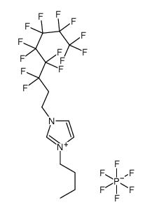 1-丁基-1-(3,3,4,4,5,5,6,6,7,7,8,8,8,8-三氟甲基氟辛基)咪唑六氟磷酸盐结构式