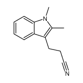 3-(1,2-dimethyl-indol-3-yl)-propionitrile结构式
