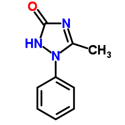 5-Methyl-1-phenyl-1,2-dihydro-3H-1,2,4-triazol-3-one结构式