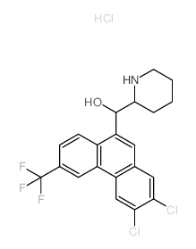 [2,3-dichloro-6-(trifluoromethyl)phenanthren-9-yl]-(2-piperidyl)methanol structure