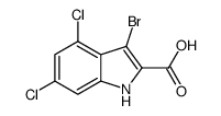 3-bromo-4,6-dichloro-1H-indole-2-carboxylic acid Structure