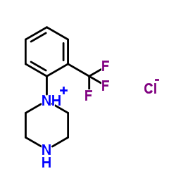 1-[2-(Trifluoromethyl)phenyl]piperazin-1-ium chloride structure