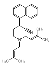 1-Naphthaleneacetonitrile, alpha-(2-(bis(3-methyl-2-butenyl)amino)ethyl)- Structure