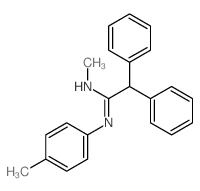 N-methyl-N-(4-methylphenyl)-2,2-diphenyl-ethanimidamide结构式