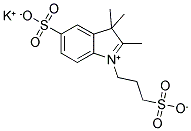 2,3,3-TRIMETHYL-1-(3-SULFONATOPROPYL)-INDOLINIUM-5-SULFONIC ACID, POTASSIUM SALT结构式