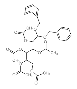 [3,4,5,6-tetraacetyloxy-1,1-bis(phenylmethoxy)hexan-2-yl] acetate结构式