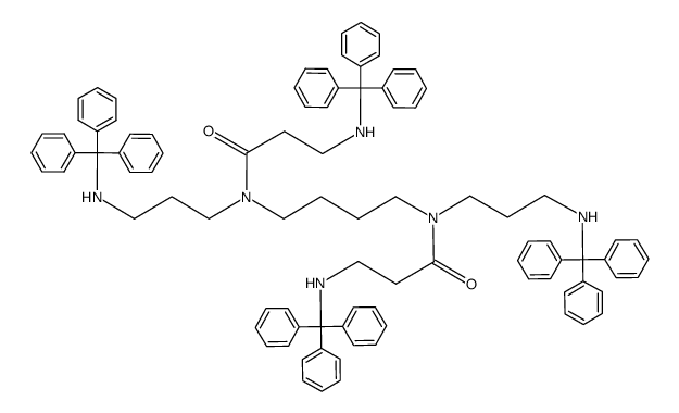 N,N'-(butane-1,4-diyl)bis(3-(tritylamino)-N-(3-(tritylamino)propyl)propanamide) Structure