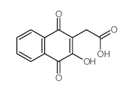 2-(1-hydroxy-3,4-dioxo-naphthalen-2-yl)acetic acid结构式