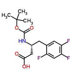 Boc-(R)-3-Amino-4-(2,4,5-Trifluoro-Phenyl)-Butyric Acid structure
