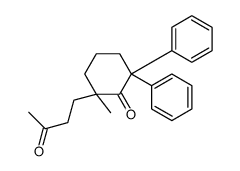 2-Methyl-2-(3-oxobutyl)-6,6-diphenyl-1-cyclohexanone Structure