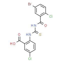5-BROMO-2-[[[(2,4-DICHLOROBENZOYL)AMINO]THIOXOMETHYL]AMINO]-BENZOIC ACID Structure