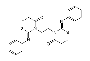 2,2'-bis-phenylimino-3,3'-ethane-1,2-diyl-bis-[1,3]thiazinan-4-one结构式