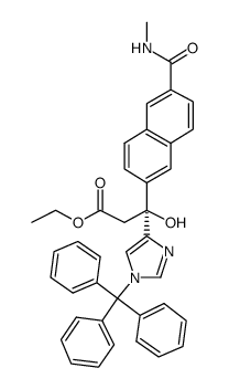 1H-IMidazole-4-propanoic acid, β-hydroxy-β-[6-[(Methylamino)carbonyl]-2-naphthalenyl]-1-(triphenylmethyl)-, ethyl ester, (βS)- structure