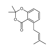 2,2-dimethyl-5-(3-methylbut-2-enyl)-1,3-benzodioxin-4-one Structure